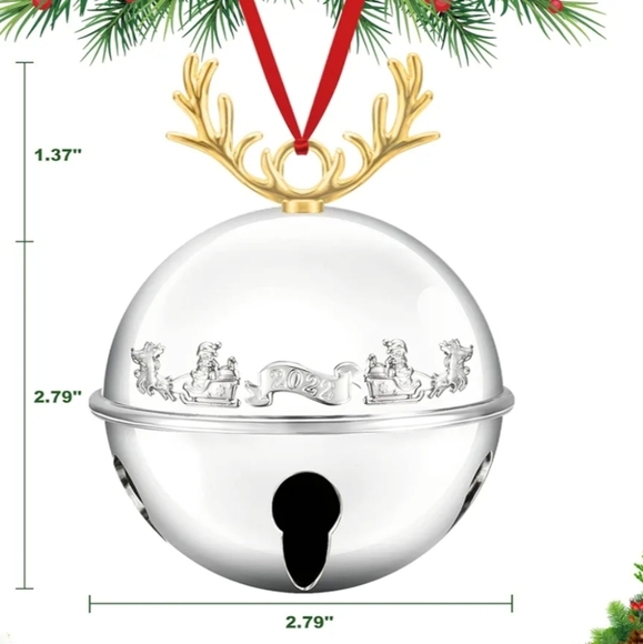 Uniblue 2022 Christmas Sleigh Bell Ornament - Picture 2 of 6